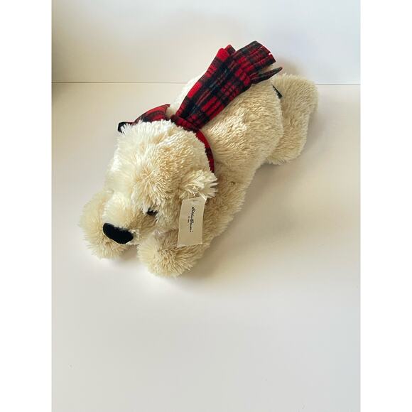 Eddie Bauer Plush Dog Yellow Lab Retriever Stuffed Laying Puppy - Picture 1 of 12